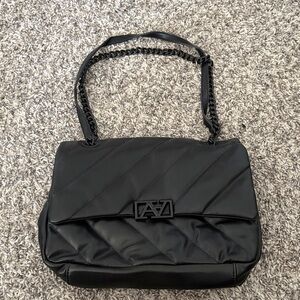 Aldo Black Quilted Shoulder Bag with Chain Strap